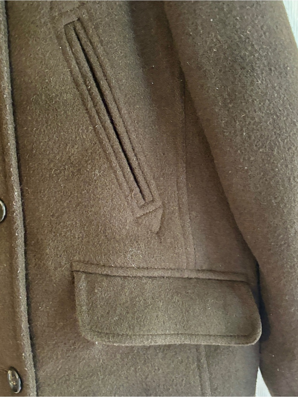J.Crew  Large Black Wool Blend Double Breasted Peacoat Jacket - Picture 6 of 14